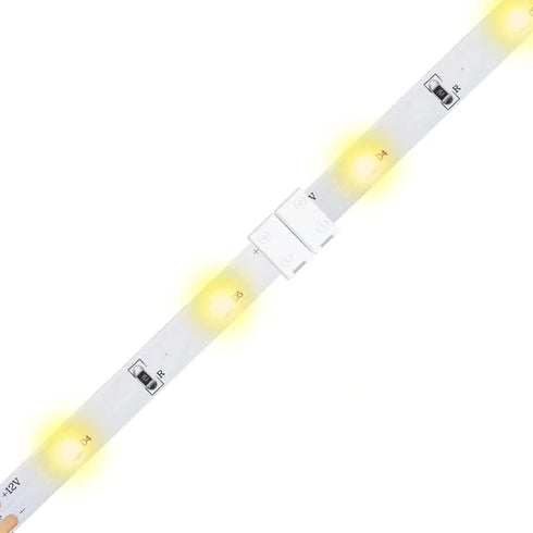 LightingWill 10pcs Pack Strip to Strip Unwired Gapless Solderless Snap Down 2Pin Conductor LED Strip Connector for 8mm Wide 3528 2835 Single Color...
