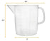 EISCO Plastic Pitcher, 2000mL (2L) - Short Form, Euro Design - Molded Graduations - Chemical Resistant & Autoclavable Polypropylene - Measuring Ju...