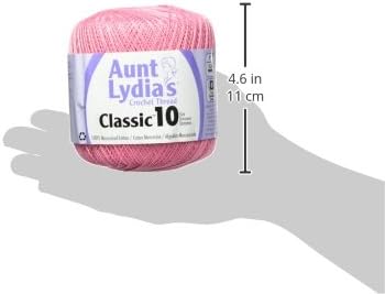 Red Heart Classic Crochet Thread, French Rose, 1050 Foot...