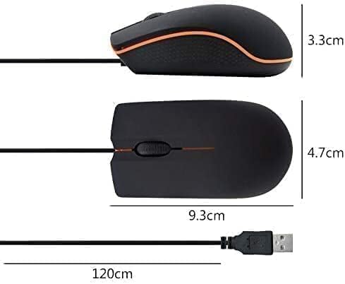 2 Pack Wired Mouse, USB Wired Computer Mouse for Right or Left Hand, Ergonomic Computer Mouse with Durable Clicks for PC, Computer, Laptop, Deskto...