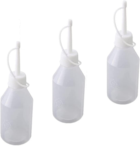Utoolmart 3pcs Squeeze Bottle 100ml Plastic Glue Oil Bottle Wash Bottles for DIY Label Tattoo...