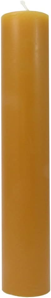 Beeswax Candle Works, 8.5 x 1.5-Inch Pillar, 35-Hour, 100% USA Beeswax...