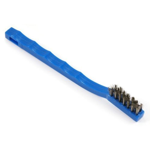 Forney 70488 Wire Brush, Stainless Steel with Plastic Handle, 7-1/4-Inch-by-.006-Inch , Blue...