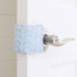 The Original Cushy Closer Door Cushion | No More Noisy Doors! | Door Latch Cover- Baby Safety for Quiet Doors (Birch - Blue)...