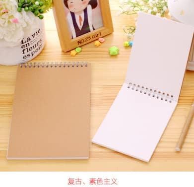 Kraft Paper Coil Notebook Blank Sketchbook Sketch Doodle Book Plain colorism Draft Art Paper...