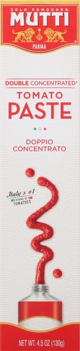 Mutti Double Concentrated Tomato Paste (Doppio Concentrato), 4.5 oz. Tube | 1 Pack | Italy’s #1 Brand of Tomatoes | Tube Tomato Paste | Vegan Frie...