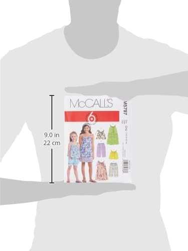 McCall's Patterns M5797 Children's/Girls' Tops, Dresses, Shorts and Pants, Size CHJ (7-8-10-12-14)...