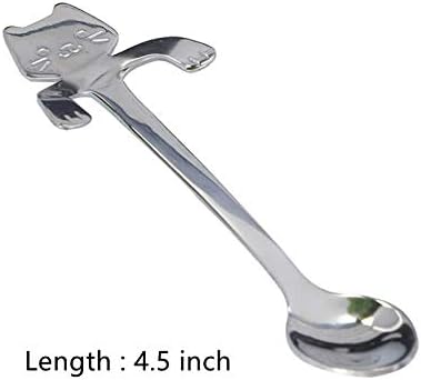 20PCS Stainless Steel Cute Mini Cat Spoon for Tea, Coffee, Dessert, Sugar, Ice Cream, etc (11.5cm/4.5inch)...