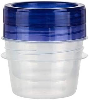 HomeyGear 6-Pack Twist Top Food Storage Containers | Leak-Proof, Airtight Storage Canisters with Screw & Seal Lids | BPA-Free, Stackable, Reusable...