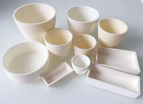 OTOOLWORLD 99.3% Alumina Crucible Al2O3 Aluminum Oxide Assay Crucible for Lab Laboratory 120ML 90MMx35MM (90x35MM 120ML)...