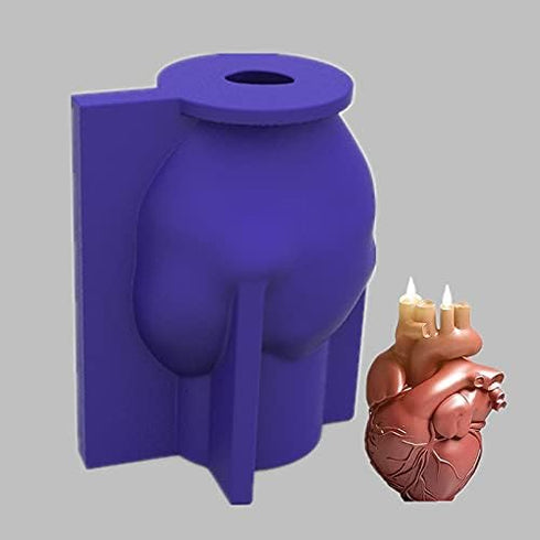 3D Heart Candle Molds Soap Molds Halloween Human Organs Heart Chocolate Cake Baking Moulds Fondant Cake Molds...