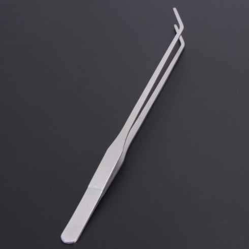 2 Pcs Feeding Tongs?10.6 Inch Stainless Steel Long Tweezers Forceps Straight and Curved Tweezers Set?for Aquarium Reptile, Plant, Snakes, Lizards,...