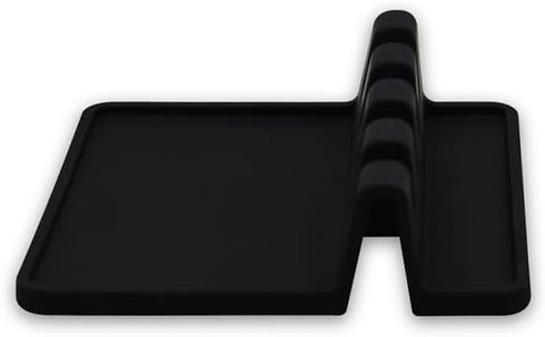 Silicone Kitchen Utensil Holder Drip Tray for Stove Top, Dirty Spoon Rest for Cooking Tools, BPA Free, Heat Resistant, Dishwasher Safe, Black, Lar...