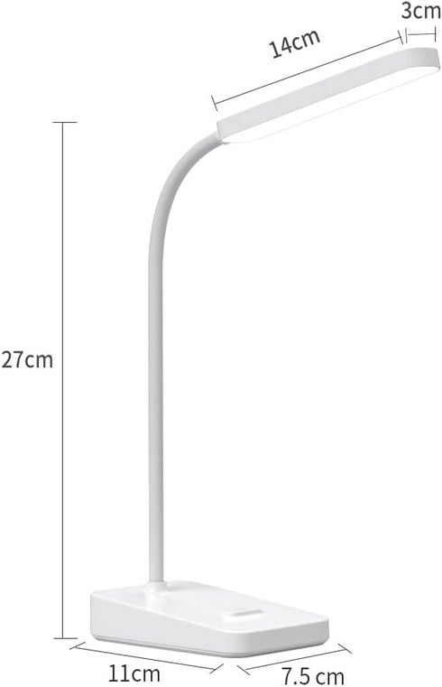 LED Desk Lamp, Desk Light, Desk Stand, White, USB Powered, Daylight White, Smartphone Stand Included...