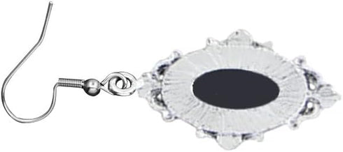 Vintage Look Flower Pendant Lady Queen Cameo Sets For Women Antique Silver Plated Cameo Necklace Earring Jewelry Set...