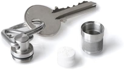 GUS Micro Pill Fob, Made in USA, Stainless Steel Keychain Pill Holder, Holds Two Emergency Aspirin, Ultra Compact Design...