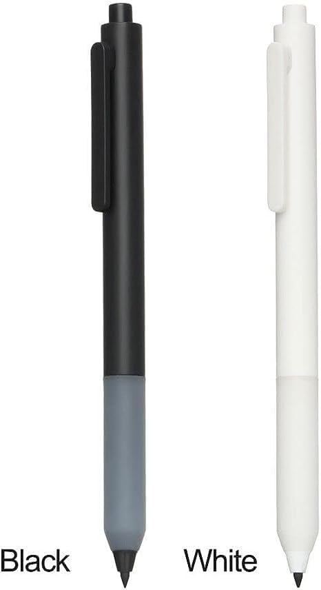 2 Pcs Black Eternal Pencil, Art Sketch Pencils, No Ink Writing Pen, Unlimited Writing Pencil, Long Lasting Magic Pencils for Writing Drawing Woodc...