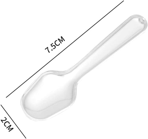 500Pcs Clear Plastic Tasting Spoons Disposable Mini Tasters Spoons Food Ice Cream Spoons Frozen Dessert Supplies...