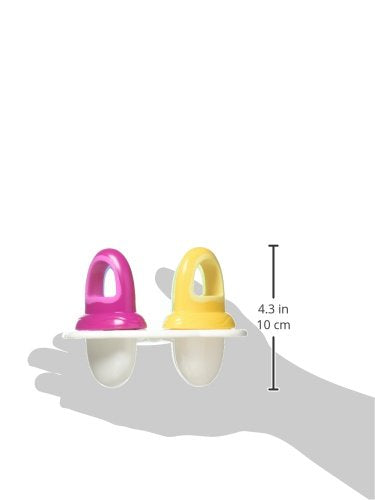 Nuby Popsicles Molds 1 Pack 4 Handle - Garden Fresh Fruitsicle Frozen Pop Tray - Multicolored Popsicle Molds For Kids, Baby Essentials...
