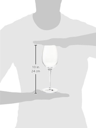 Luigi Bormioli Styles 12.75 oz Soft White Wine Glasses (Set of 2), 2 Count (Pack of 1), Clear...