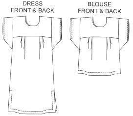 Folkwear Old Mexico Dress #142 Mexican Tunic Embroidered Blouse Sewing Pattern (Pattern Only) folkwear142...