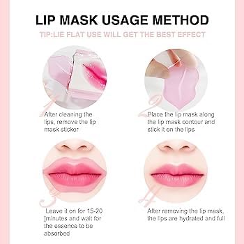 New Lip and Eye Mask 2 Sets, Hydro-Gel Eye Mask For Puffiness, Lip Collagen Plumper, Eye Mask Skincare, Rich Goat Milk (white/white)...