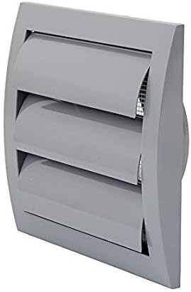 Gray Exhaust Hood Vent 4'' Inch with Built-in Pest Guard Screen and Flange, White, Air Vent Cover, HVAC Exhaust Vent Duct Cover, Exhaust Cap