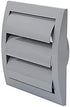 Gray Exhaust Hood Vent 4'' Inch with Built-in Pest Guard Screen and Flange, White, Air Vent Cover, HVAC Exhaust Vent Duct Cover, Exhaust Cap