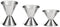 Double Jigger, Stainless Steel, Cocktail Measuring Liquor Jiggers with markings Set of 3...