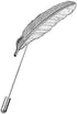 Man Brooch Pin Lapel Stick Pin Suit Tie Feathers Vintage Leaves Brooch Badge JA96...