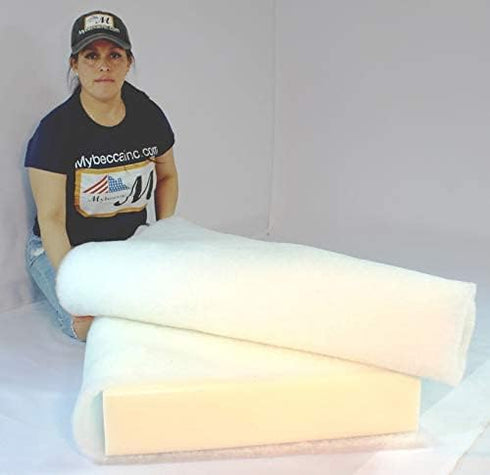 Mybecca 48 Inch Wide (1 Yard) Quilt Batting Multipurpose Dacron Fiber Polyester Wadding Fabric Loft Upholstery Grade Padding 48 x 36 (3' x 4')...