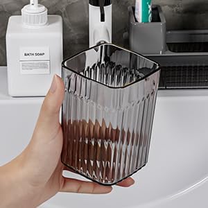 Toothbrush Holder for Bathrooms, 2 cups Toothbrush Organizer for Bathroom Countertop, Toothbrush Holder Toothbrush Storage for Shower, Tooth Brush...