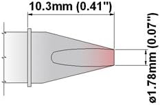 Thermaltronics S80CH018 Chisel 30deg 1.78mm (0.07in) interchangeable for Metcal SSC-837A...
