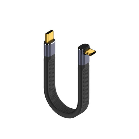 Short USB C Cable, 240W USB C to USB C 0.4FT Right Angle Cable Support Thunderbolt 4/3/USB4, 8K@60HZ Display,40Gbps Data Transfer for PowerBank,Ca...