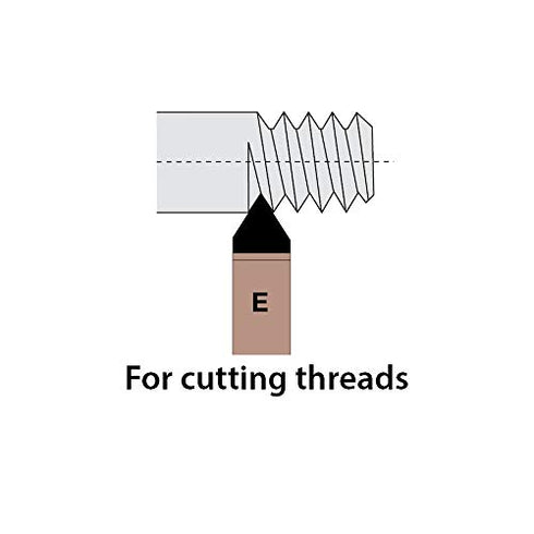 E 4 Carbide Tipped Tool Bit, C-6 Carbide Grade, 1/4" Square Shank, E-4 Single Point, USA Made, Super Tool, 73704...