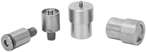 Snap Buttons Dies Set, Pack of 4 Stainless Steel Pressing Machine Button Die Replacement Kits for 651633/831 Buttons, Suitable for 12mm 15mm 21.5m...