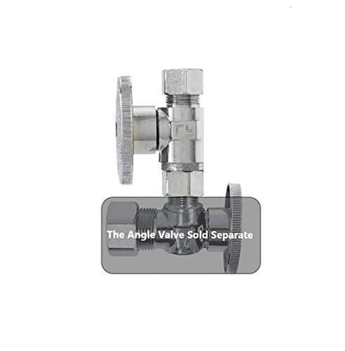 EZ-Fluid Plumbing 3/8-Inch O.D Female Compression x 3/8-Inch O.D Male Comp. A Lead-Free Brass Quarter Turn Water Shut Off Straight Repair Add On S...