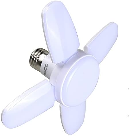 E27 LED Bulb Fan Blade Timing Lamp AC85-265V 28W Foldable Led Light Bulb Lampada for Home Ceiling Light with Remote Controller (Only Fan Bulb)...