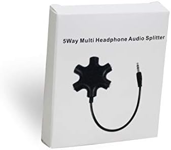 5-Way Multi Headphone Audio Splitter Connector Headphone, 3.5mm Audio Stereo Splitter Cable 1 Male to 5 Port Female Earphone Headset Adapter Compa...