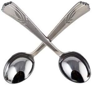 Premium Silver Plastic Soup Spoons Cutlery Collection (Pack of 24) - Perfect for Parties, Catered Events & Effortless Cleanup...