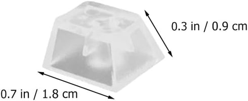 20 pcs Keycaps Replacement DIY Crystal Not Transparent Profile Blank Backlit Accessory Mechanical Professional Printed Cover Gaming Translucent No...
