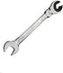 Ratcheting Wrench Open Flex-Head Open End Double Opening Ratchet Combination Wrench Hand Tool Flare Nut Wrench Silver 10mm...