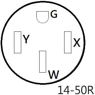 Parkworld 691944 Power Adapter 4-Prong Generator 30A Locking L14-30P Male to RV/EV 50 AMP 14-50R Female (Yellow)...