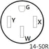 Parkworld 691944 Power Adapter 4-Prong Generator 30A Locking L14-30P Male to RV/EV 50 AMP 14-50R Female (Yellow)...