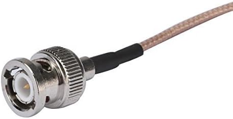 DHT Electronics RF coaxial Coax Cable Assembly BNC Male to MCX Male Right Angle 36 inch...