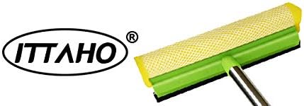 ITTAHO Squeegee for Window Cleaning, 2 in 1 Squeegee Window Cleaner with 58'' Long Handle,Window Washing Kit with Extension Pole for Shower, Winds...