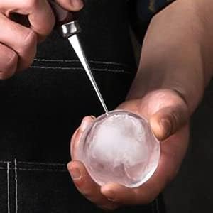 Ice Pick - 17cm / 7" Stainless Steel Ice Chipper with Wood Handle, Japanese Style Ice Crusher ideal for Bars, Bartender. Best Carving Tool (7 inch...