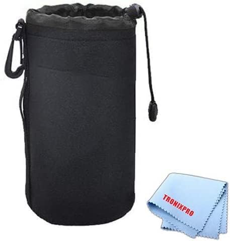 Large Neoprene Soft Lens Pouch For Canon EF 75-300mm f/4-5.6 III Lens, Canon EF 70-200mm f/2.8L IS II USM Lens, Canon EF 70-300mm f/4-5.6 IS USM L...