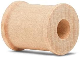 Wooden Spool for Crafts 3/4 x 5/8-inch Pack of 50, Small Empty Thread Spools, Wood Spools for Crafts with Wooden Spindles, by Woodpeckers...