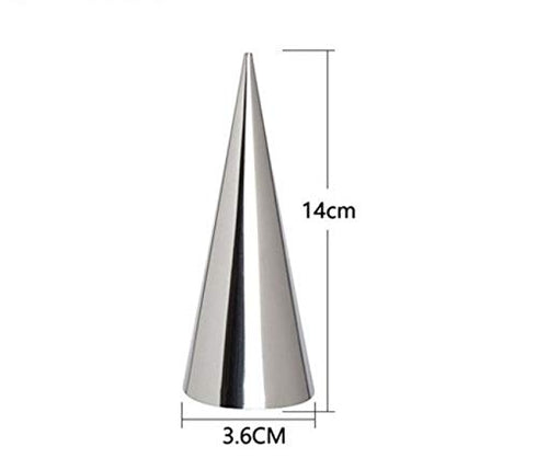 5 PCS Large Stainless Steel Conical Danish Large Screw Croissant Wrap Tool Baking Tool Horn Cake Mold...